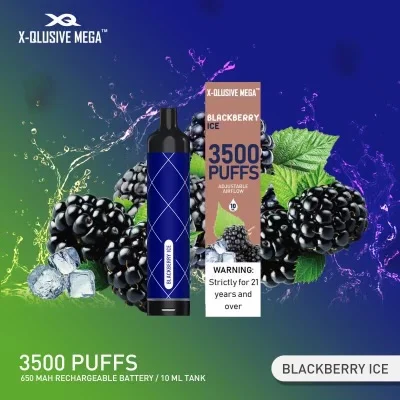 X-QLUSIVE MEGA BLACKBERRY ICE – 3500 PUFFS