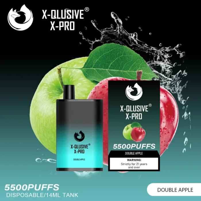 X-QLUSIVE X-PRO DOUBLE APPLE – 5500 PUFFS