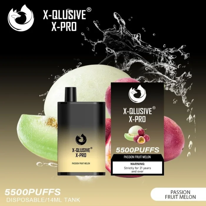 X-QLUSIVE X-PRO PASSION FRUIT MELON – 5500 PUFFS