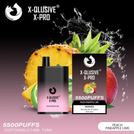 X-QLUSIVE X-PRO PEACH PINEAPPLE LIME – 5500 PUFFS