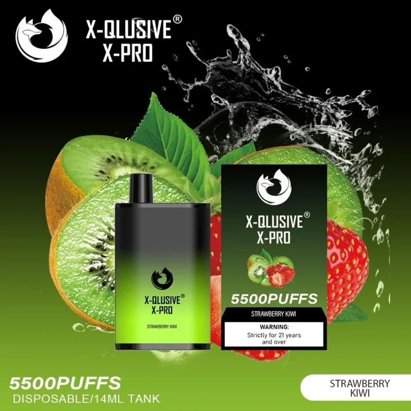 X-QLUSIVE X-PRO STRAWBERRY KIWI – 5500 PUFFS