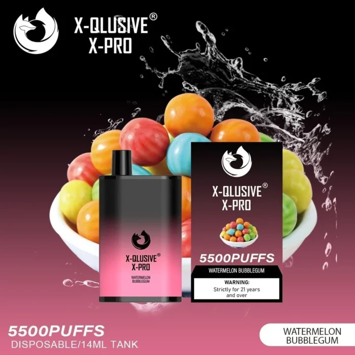 X-QLUSIVE X-PRO WATERMELON BUBBLEGUM – 5500 PUFFS